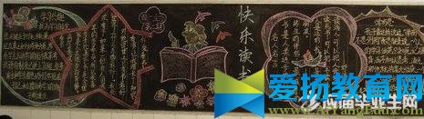小学读书黑板报设计