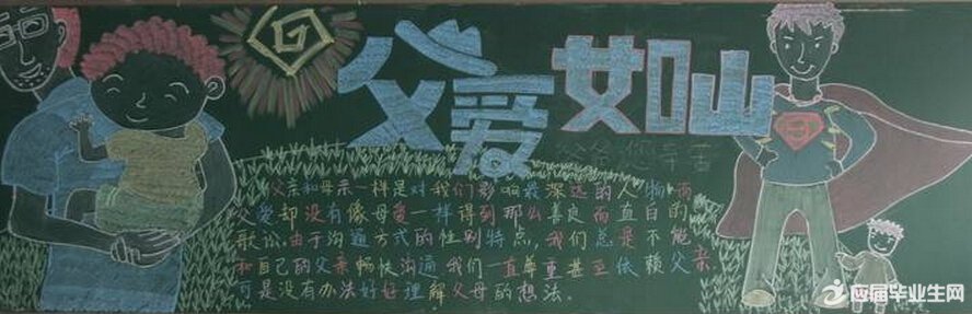 中学父亲节黑板报