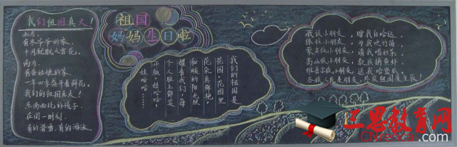 国庆节黑板报