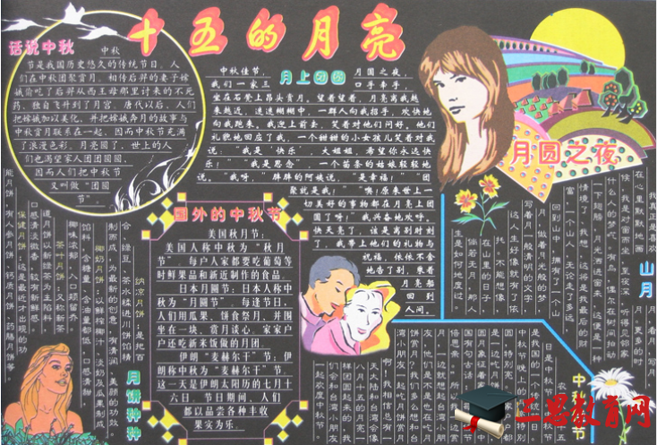 中秋节黑板报
