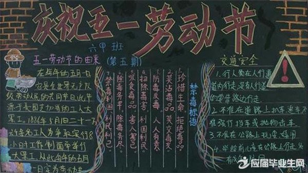 五一劳动节黑板报图
