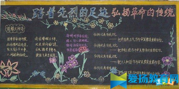 2017缅怀革命先烈黑板报的模板图片