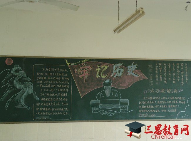 勿忘国耻黑板报
