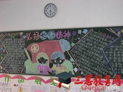 长征精神黑板报
