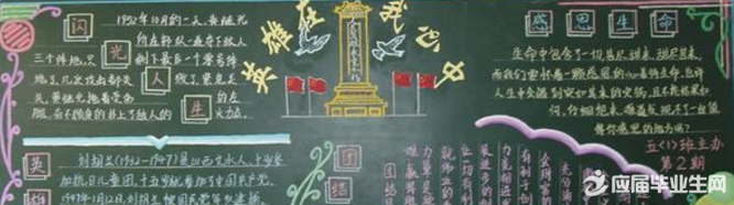 清明节缅怀革命先烈黑板报内容