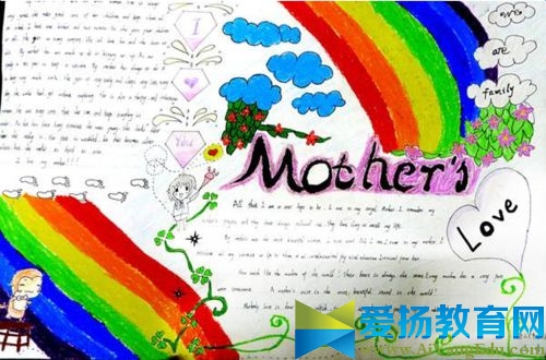 一年级母亲节手抄报图片简单又漂亮设计大全_一年级母亲节手抄报资料内容