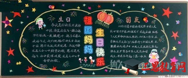 国庆节黑板报