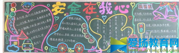 小学生安全黑板报版面设计图