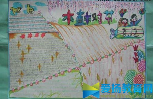 三年级植树节手抄报图片2017