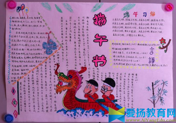 端午节手抄报版面设计图
